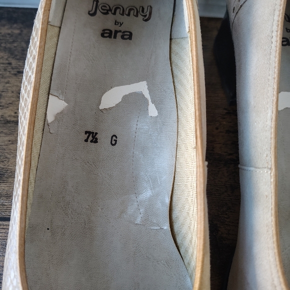 Jenny By Ara Leather Suede Heel Pumps US 10 G Womens Classic Block Heel Pumps - Picture 15 of 17